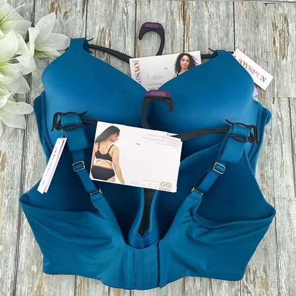 Women's Plus Underwire T-Shirt Bra 2-Pack Size 40DDD - Picture 2 of 6